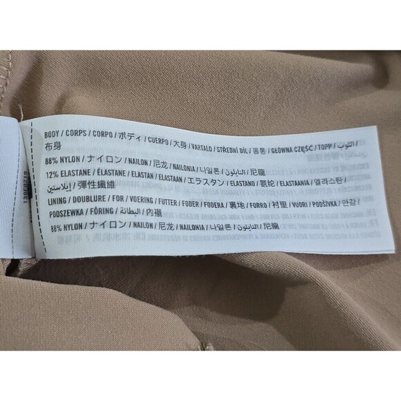 Abercrombie & Fitch Soft A&F Tan Bodysuit Size Large Cutout Long Sleeve Nude - Picture 8 of 9